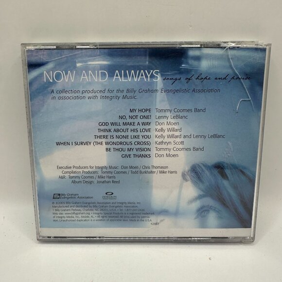 Now And Always Songs Of Hope And Praise CD Billy Graham 2005 Integrity Music - Picture 2 of 5